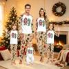 Family Matching Christmas Print Long Sleeve Neck Set with Pants for Kids and Adults
