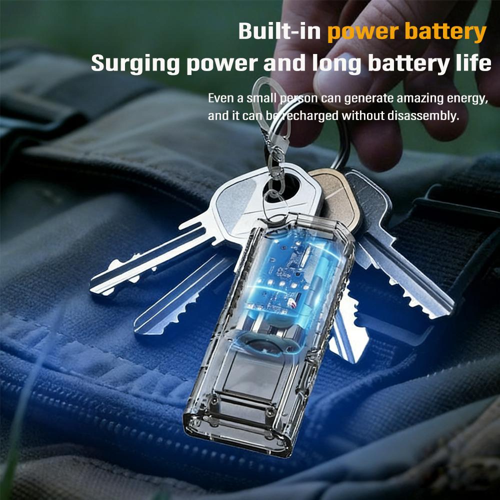 Mini Keychain Flashlight with Magnet Rechargeable Multifunction Torch Lamp Portable Clip on Flashlight Waterproof Camping Light