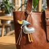 PU Bag Pendant Yellow Duck Cartoon Car Keyring Cute Duck Keychain Daily Use