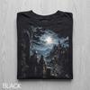 Moonlit Fantasy Castle Shirt, Dark Romance Graphic Tee, Gothic Fairytale T Shirt