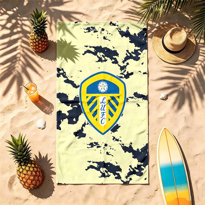 Club de Fútbol Leeds United (5) Toalla de Playa Temática Resistente a la Arena Suave Y Cómoda Adecuada Para la Piscina Camping Yoga Y Buceo Un Imprescindible de Viaje