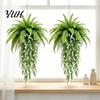 Realistic Plastic Vines 1/3/4Pcs Hanging Artificial Flower Decoration, UV Resistant Fake Fern & Floral Wedding Party Flowers Vine, Wall Faux