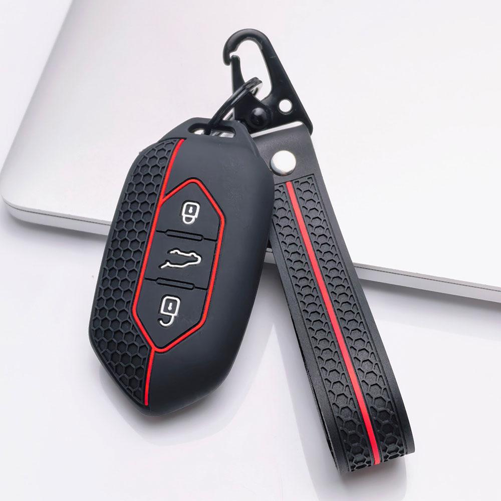 Key Fob Cover for Kia Sportage Ceed Sorento Rio Niro Seltos K5 K3 with Keychain Anti-Scratch Guard Shockproof Protection Soft Grip Texture