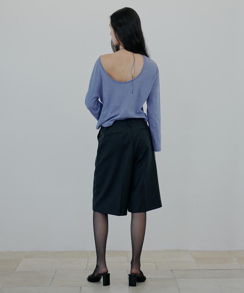 NUAKLE Two-Way Stripe T-Shirt_Blue