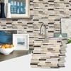 Marble Mosaic Tile Sticker, Kitchen Bathroom Pvc Waterproof Self-Adhesive Wall Sticker Imitation Epoxy Home Wallpaper