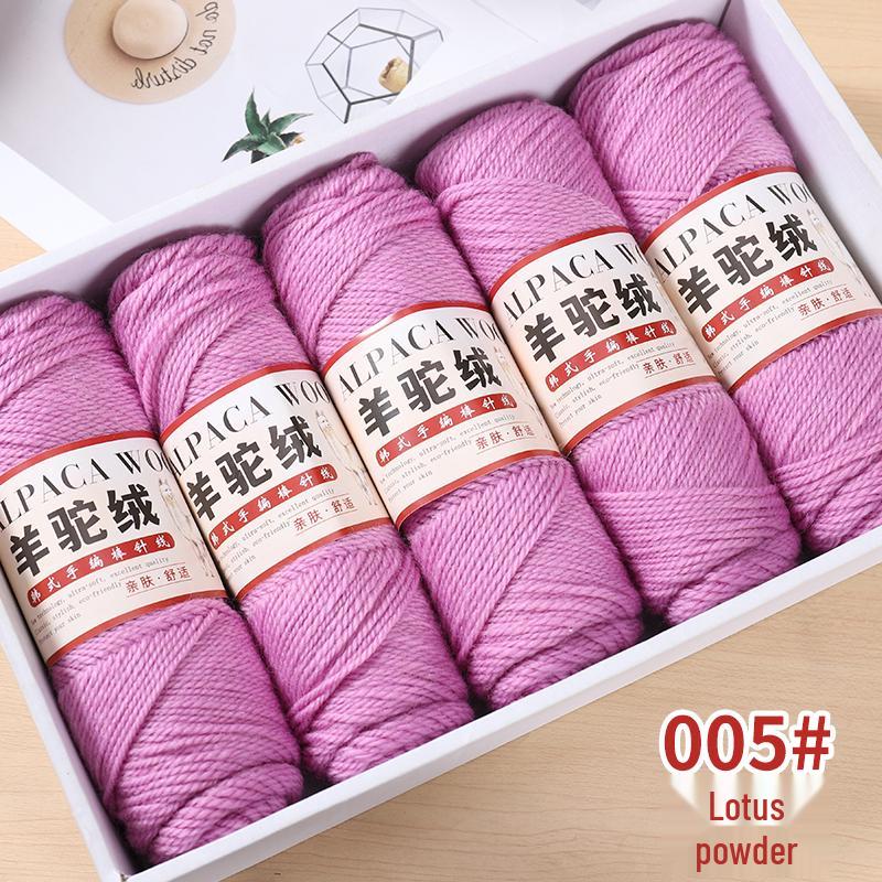 Mitteldickes Alpakawollgarn für DIY-Strickarbeiten - Perfekt für Pullover, Mäntel, Schals, Häkel- und Strickprojekte mit Nadeln.