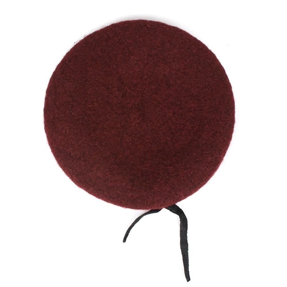 Solid Color Hip Hop Cap Woolen Cloth Flat Caps Unisex Painter's Hat