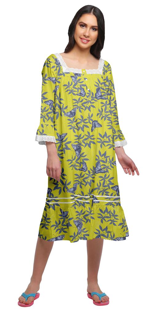 Moomaya Ausgestellte Nachtwäsche aus Baumwolle in A-Linie für Damen