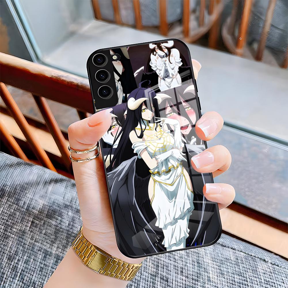 A- Albedo Overlord Phone Case For Samsung S25 Plus S20 S20 Plus S22 Ultra S23 FE S21 Plus S21 Ultra Glass Cover