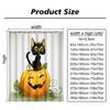 Halloween Shower Curtain Black Bat Halloween Scary Pattern Shower Curtain Spooky Bat Bathroom Curtain Bathroom Decor With Hooks