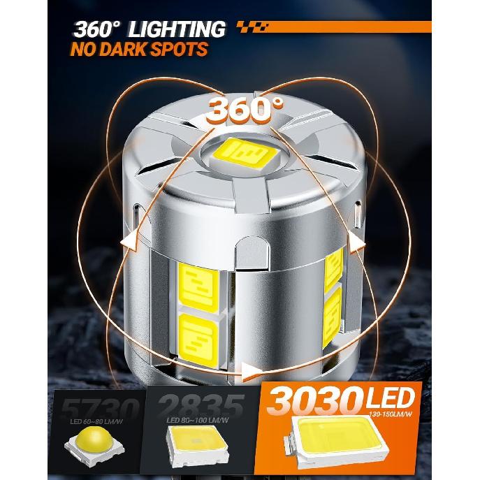 SEALIGHT 912 921 LED Bulbs, 921 LED Reverse Lights Bulbs Super Bright 6500K White 600% Brighter for 906 904 922 W16W T15 LED Backup light Canbus