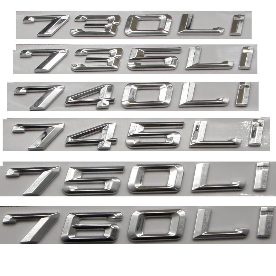 Für BMW Chrom 730i 735i 740i 745i 750i 755i 760i 730Li 735Li 740Li 745Li 750Li 755Li 760Li 777Li Symbole Embleme Abzeichen ys2