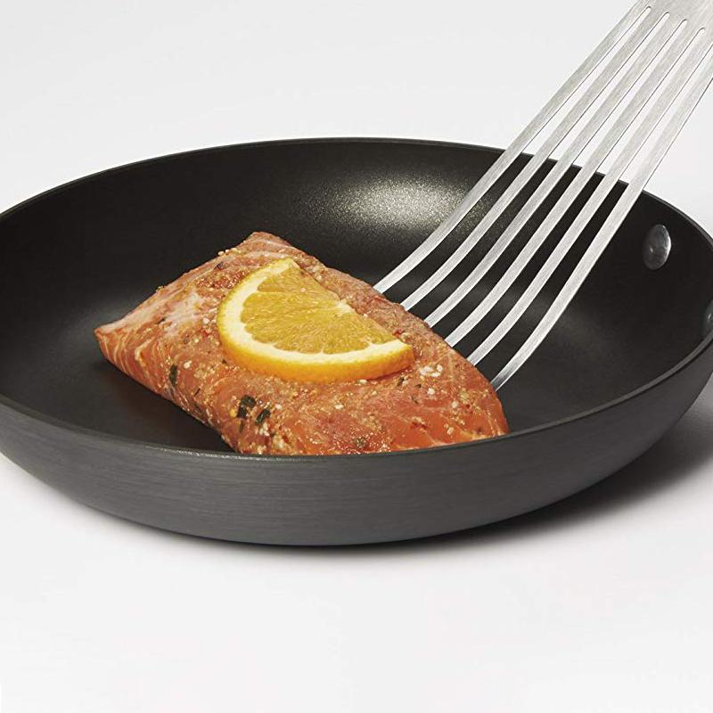 Stainless Steel Slotted Turner & Fish Spatula With Wooden Handle - Kitchen Tools by Leeseph