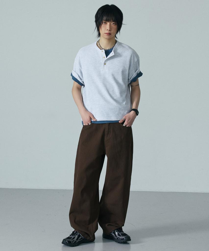 LXT Essential Cotton Wide Curved Chino Pants [Brown]