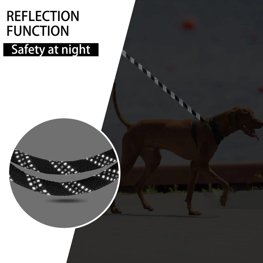 3M Dog Leash , Reflective Long Dog Rope Leash with Soft Padded Handle for Dogs, Suitable for Small To Large Dogs,
