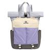 Zaino Elegante in Nylon con Chiusura Arrotolabile e Scomparti Multipli – Borsa da Viaggio Leggera e Resistente per Donne e Uomini