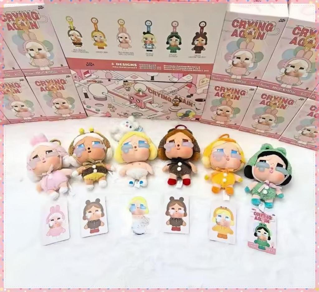 Crybaby Crying Again Series Blind Box Vinyl Face Doll Keychains Pendant Decoration Mystery Bag Plush Toy Birthday Gift