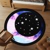 1pc Moon Sky Round Chair mat office Area Rug - Non-Slip, Floor Mat for Office, Bedroom, Ideal home decor gift p0105050