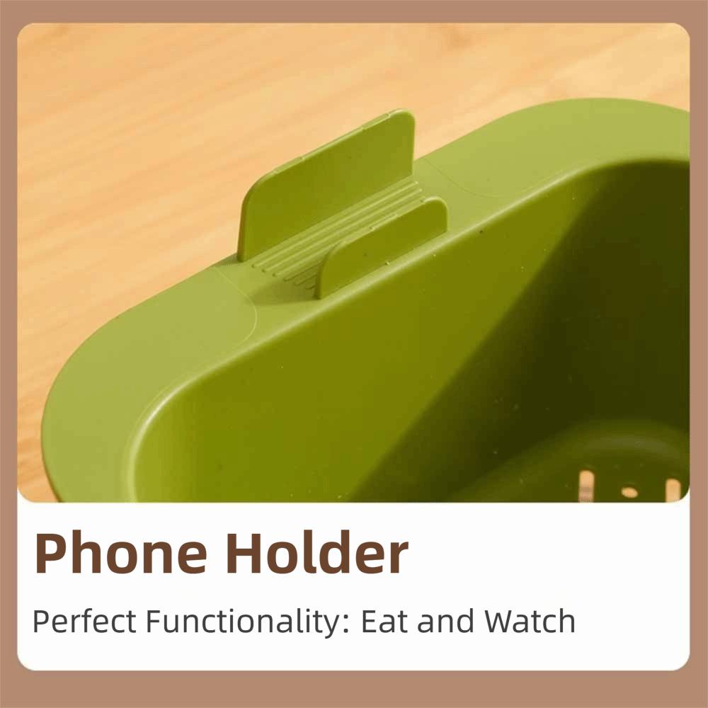 Double Layer Snack Holder Phone Holder Slot Snacks Dry Fruit Box Fruit Draining Basket Household