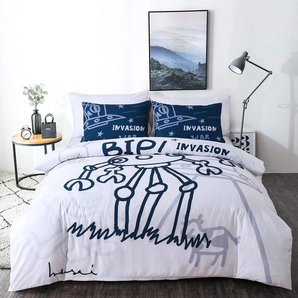 Tye Dye Povlak na peřinu Žlutý Estetický Anime Kluci Zipové Lůžkoviny Sada Jednolůžko Dětský Pokoj Sada Povlak na přikrývku Měkký Polyester