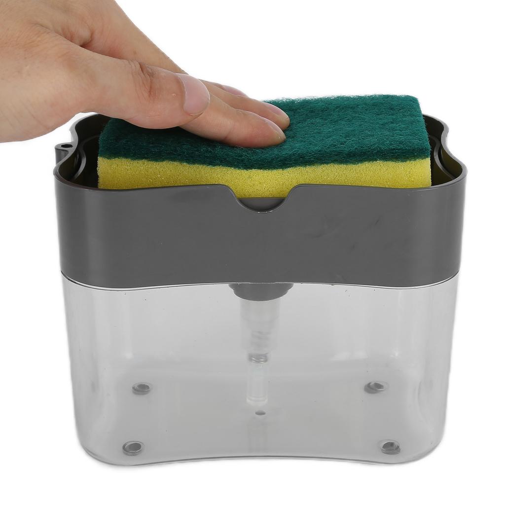 Portable Soap Dispenser Manual Liquid Container Soap Organizer Hand Press Liquid Box for KitchenGrey