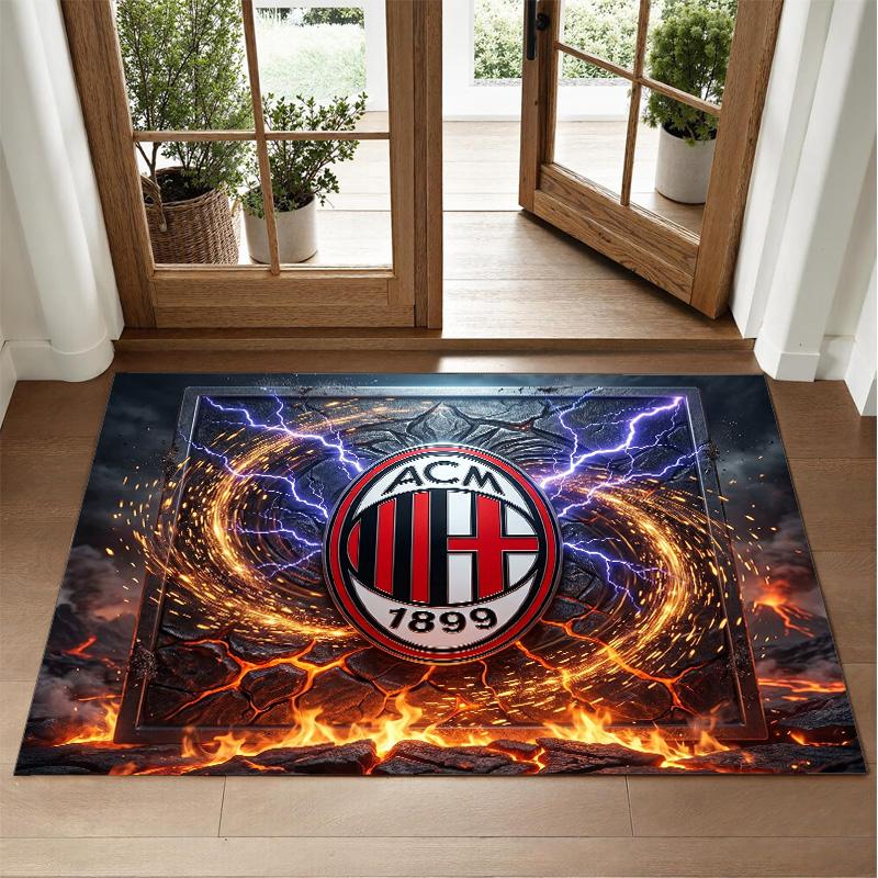 AC Milan Design Crystal Velvet Rug Soft Decorative Mat for Bedroom Entrance