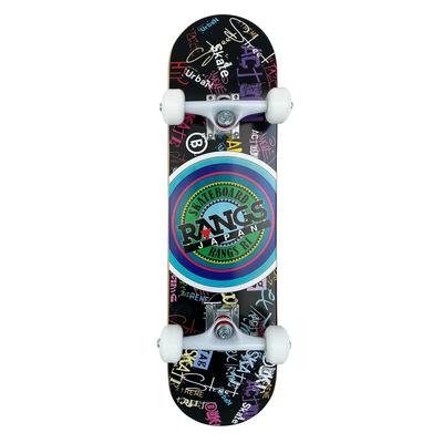 RANGS R1 Urban X 28 Complete Set with PU Wheels Skateboard, Black, 7.25 Inch,