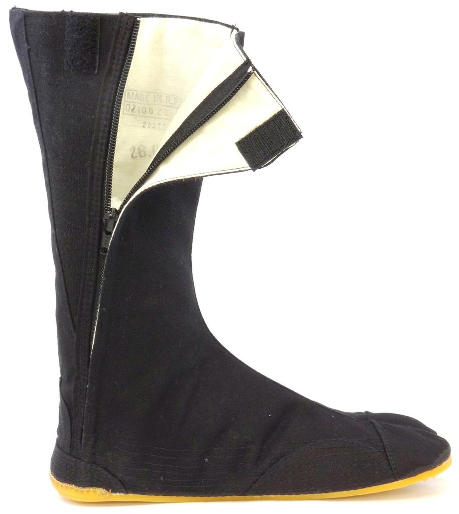 Rikioh Sewn-on Tabi with Zipper, 12 Zippers, Black, 25.5cm, ZF12