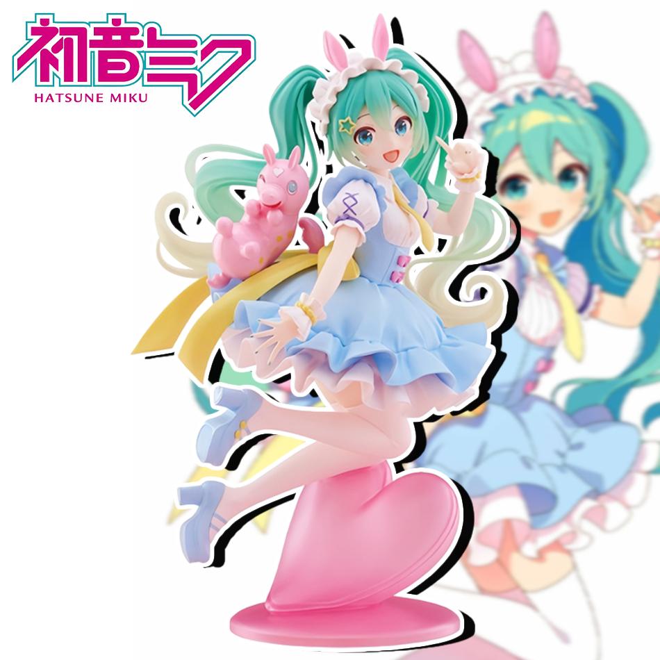 20Cm Hatsune Miku Anime Figure Kawaii Fairy Tales Miku Action Figure Lollipop Girl Figurine Pvc Collection Ornaments Model Toys