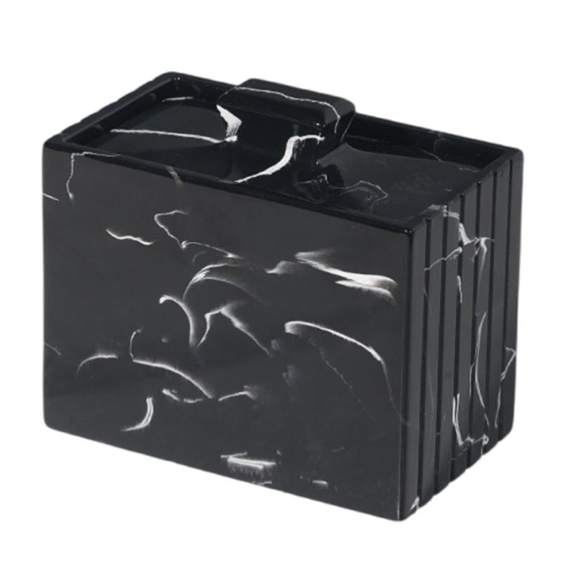 

Contemporary Resin Toothpick Dispenser Hygienic Cover For Restaurant Tableware Cotton Swab Storage Container with Lid