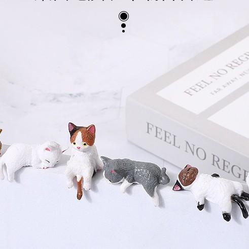 Office Desktop Mini Cute Little Cat Ornament Computer Car Center Console Display Screen Edge Decoration Figurine
