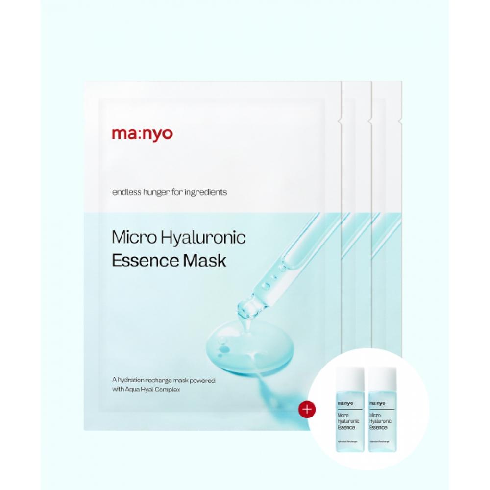Manyofactory [musinsa Limited] Micro Hyaluronic Essence Mask 3 Sheets  + Micro Hyaluronic Essence 16ml Free none