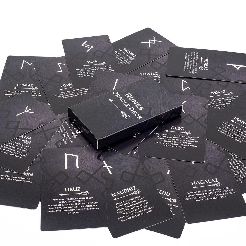 Tarocchi Rune Oracolo Mazzo 26 Carte 10*6.3cm Gioco da Tavolo per Illuminazione e Trasformazione della Vita