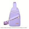 Bolso cruzado acolchado ligero para mujer con agujero para auriculares - Bolso compacto con correa ajustable y cierre de cremallera, Organizador de almacenamiento multicapa