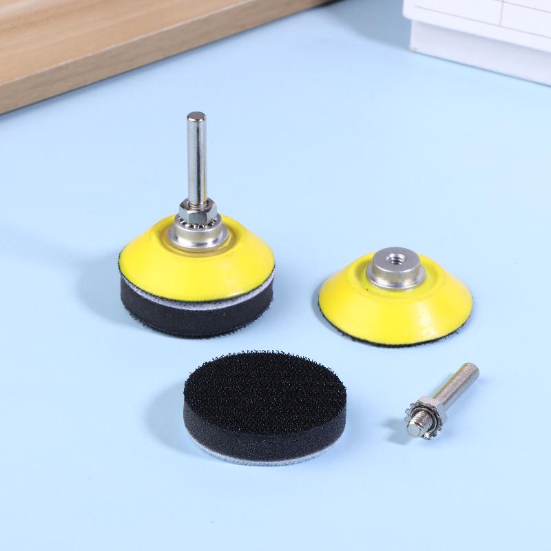 1/2/3Inch Hook And Loop Sanding Pad Kit 2Pcs With 1/4 Inches Shank Drill Attachment And Soft Foam Layer Buffering Pad