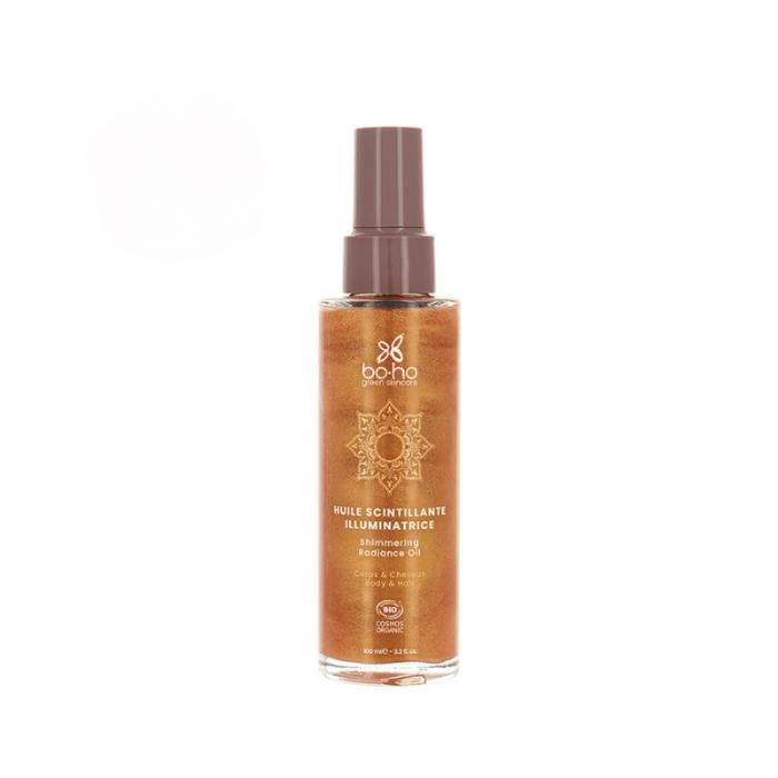 Huile Scintillante - BO.HO GREEN MAKE-UP - 100ml - Bio - Vegan - Certifié Cosmos Organic