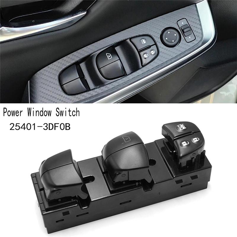 Portable 25401-3DF0B Power Window Switch Window Driven Switch For Nissan Altima TIIDA 2011-2014 LHD чёрный