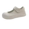 Spring and Autumn Mary Jane Women's Shoes Ugly Big Head Thick Bottom Velcro White Shoes Board Shoes
