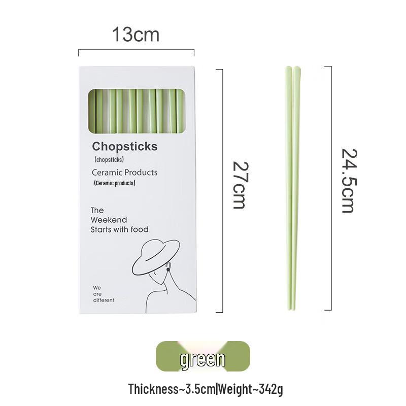 Cream Style Macaron Ceramic-Tip Chopsticks