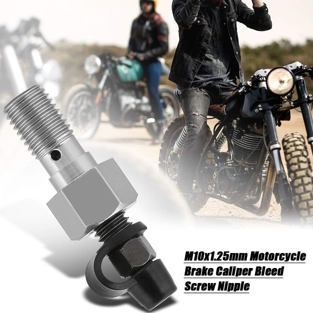 M10x1.25mm Motorcykel Bromscylinder Bromsok Luftningsskruv Banjobult Dammskydd