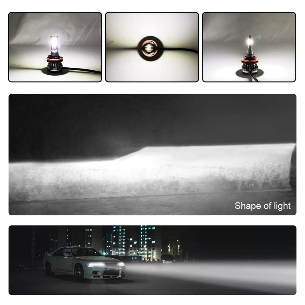 VIPIH 2pcs H4 LED Headlight LED Fog Light 36W 8000LM High Brightness COB Beam 6000K Bulbs, H4/HB2/9003 Bulbs, Chip, Hi/Lo