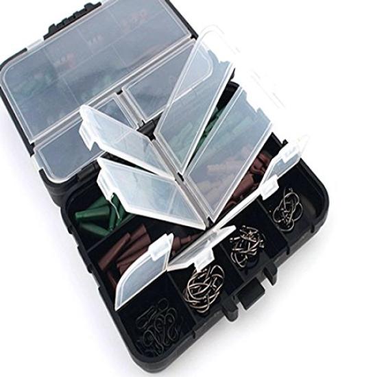 zmart Carp Hair Rig Rubber Combo Box Tackle Box Hooks, Tubes, Swivels, Stoppers, Beads, Accessories,