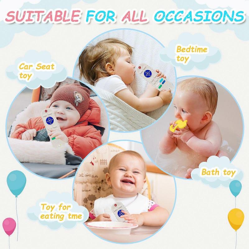 Silica Teething Toys Teether Toys Remote Control Shape Teething Toys Silica Soft Textured Teether Chew Toys Sensory Toys Toy Playsets