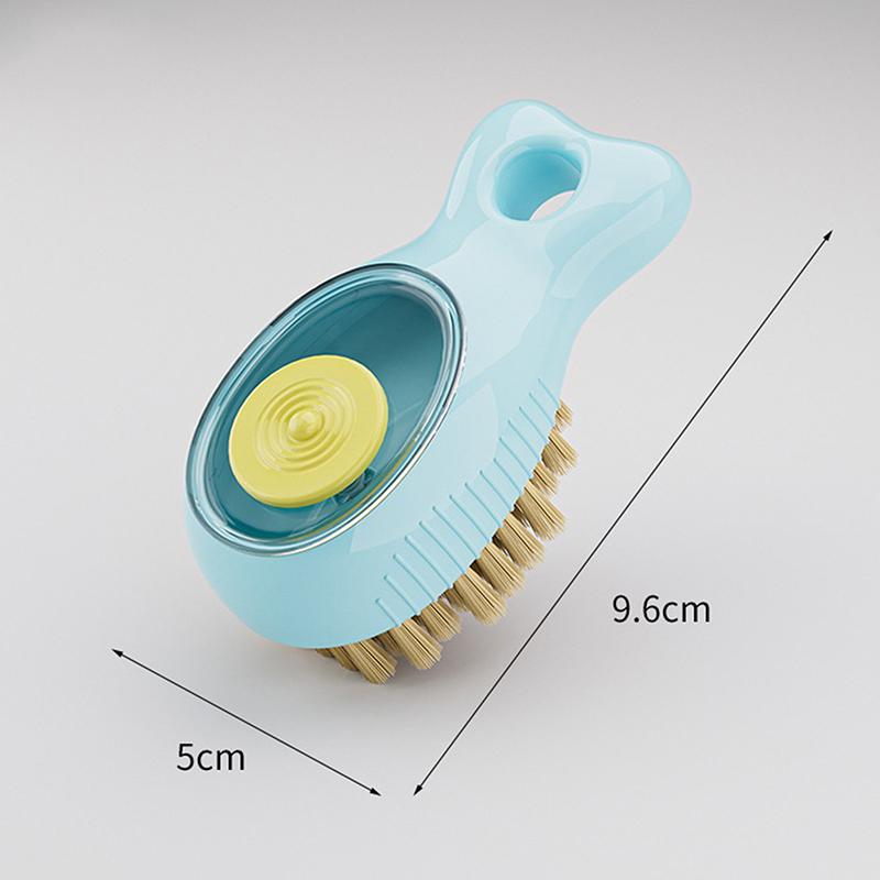 Fish-Shaped Multifunctional Kitchen Cleaning Brush With Liquid Dispensing Function, No Dead Angles Cleaning