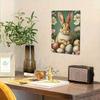 Rustic Farmhouse Easter Bunny Metal Sign Vintage Spring Wall Art Cute Hanging Ornament Indoor Home Decor