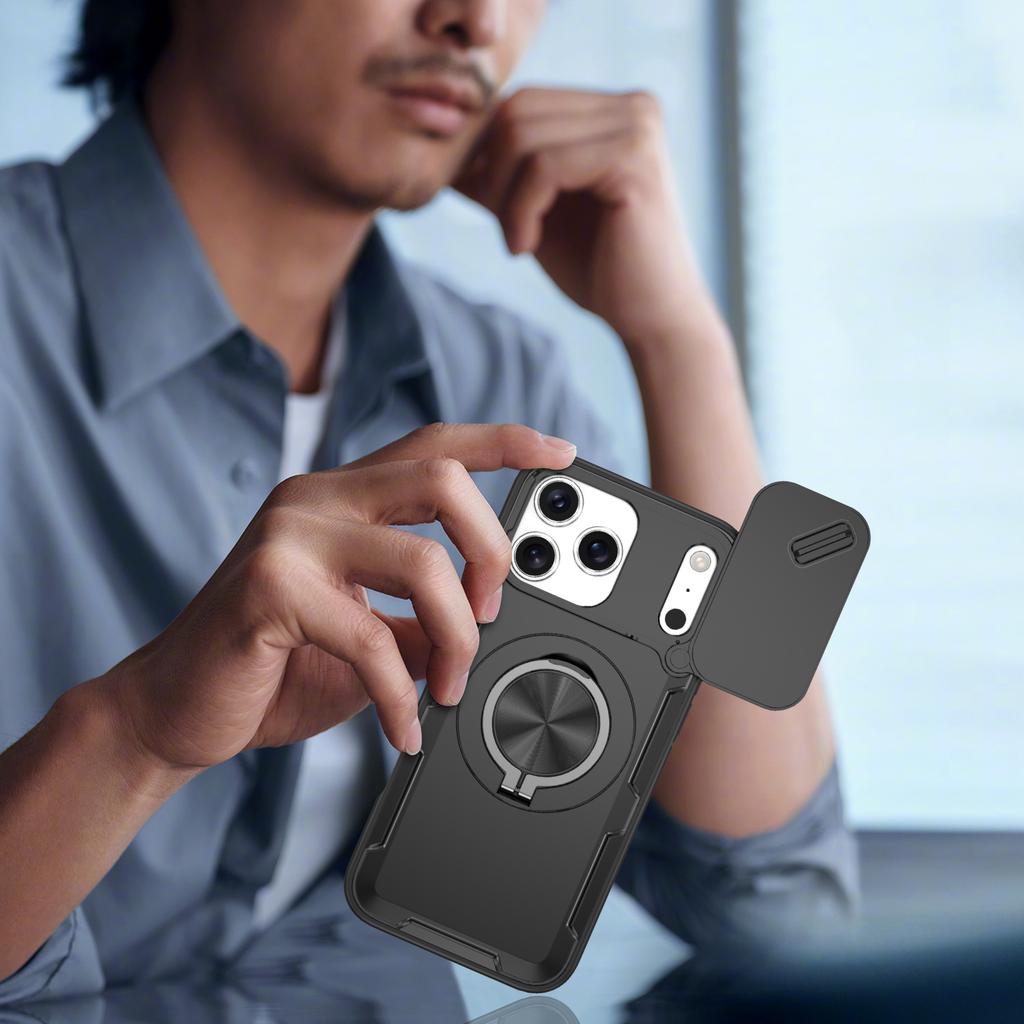 Anti-Drop Portable Ring Holder Funda Case for Iphone 17 Pro Max 16 Plus 13 12 14 15 Pro Max Iphone17 Magnetic Armor Covers