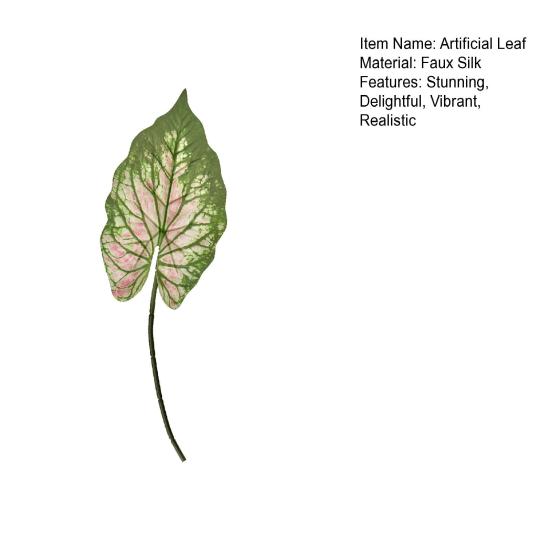 Artificial Alocasia Leaf Faux Greenery Plants Stem Realistic Fake Tropical Leaves for DIY Wedding Centerpiece Flower Arrangement Home Vase Decor
