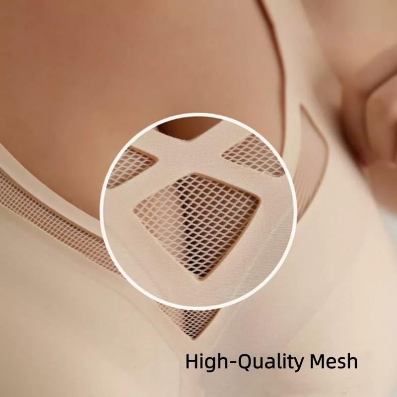 Plus Size Seamless Comfort Bra Large Bust Non-Wired Thin Sports Support T-Shirt