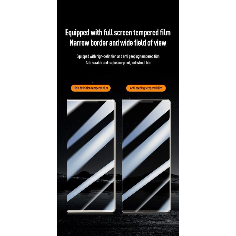 Luxury PU Leather Hard PC Hinge Protection Phone Cover for Samsung Galaxy Z Fold 6 Case with Screen Protector Bracket