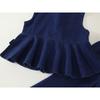 Girls Denim Suit Summer New Children's Korean Style Sleeveless Top Flared Pants Two-piece Set